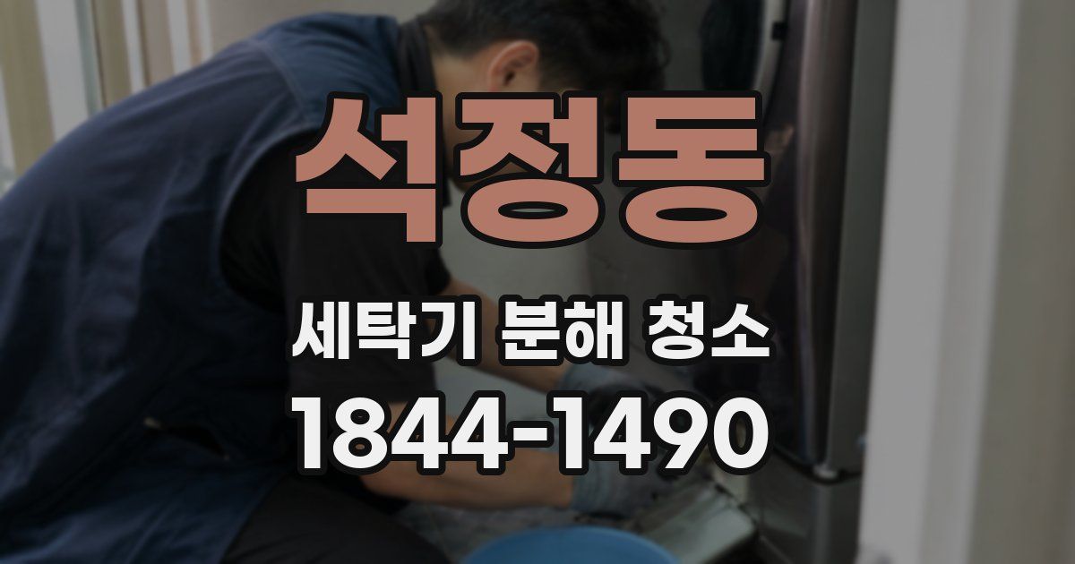 석정동 세탁기 분해 청소