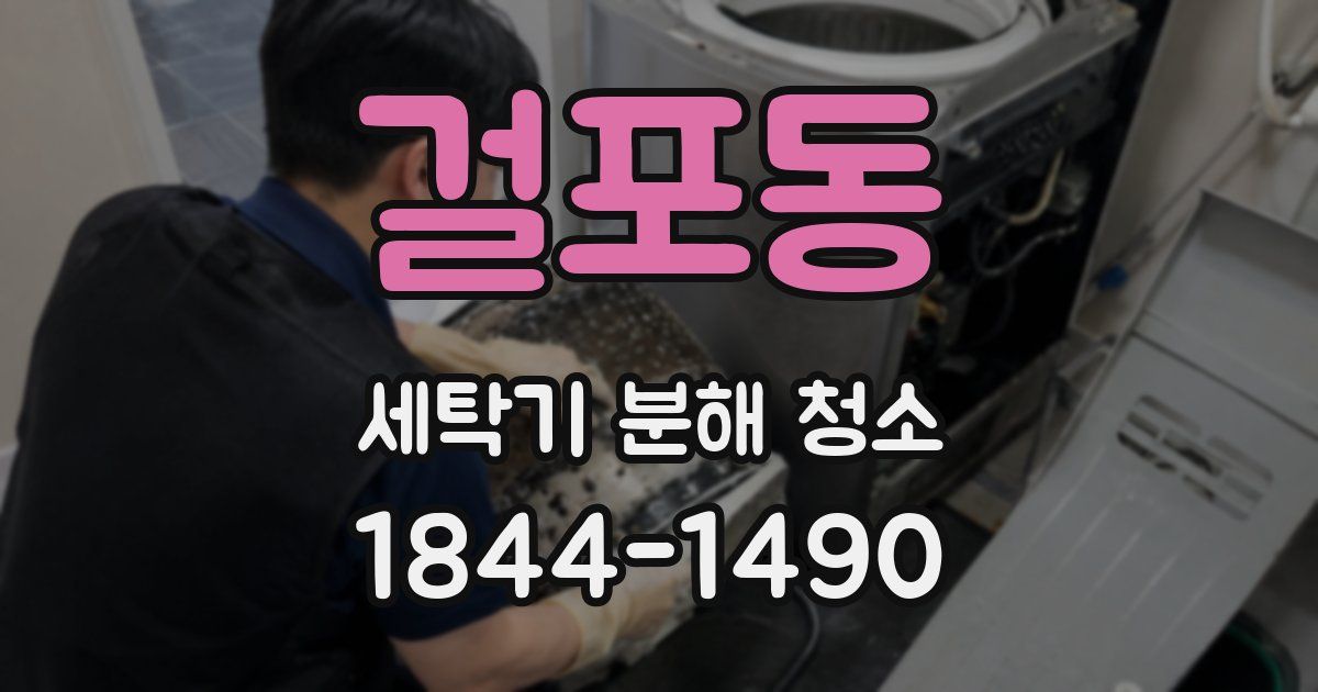 걸포동 세탁기 분해 청소