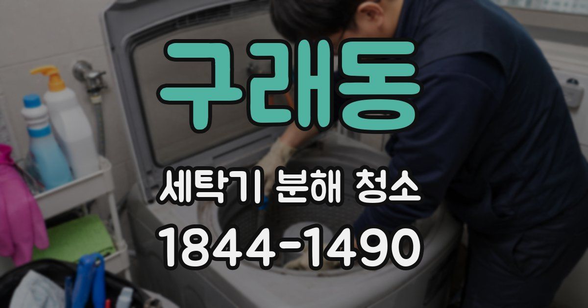 구래동 세탁기 분해 청소