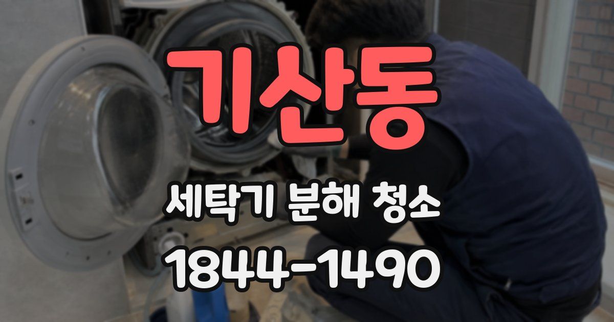 기산동 세탁기 분해 청소