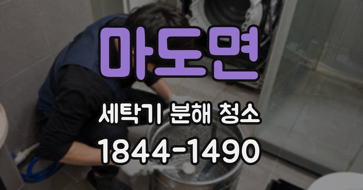 마도면 세탁기 분해 청소