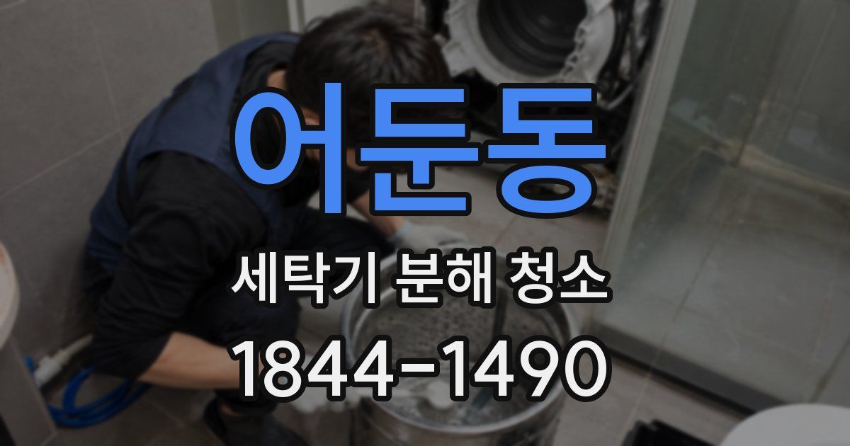 어둔동 세탁기 분해 청소