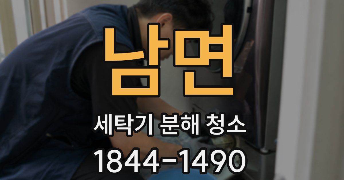 남면 세탁기 분해 청소