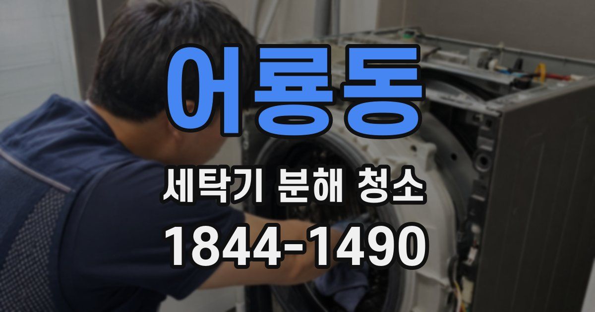 어룡동 세탁기 분해 청소