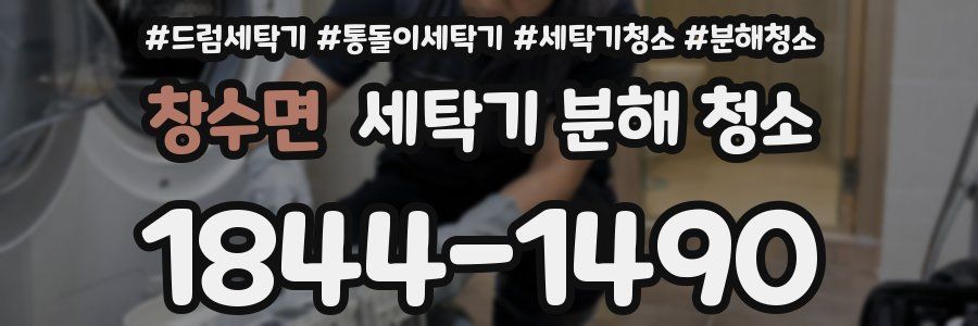 창수면 세탁기 분해 청소