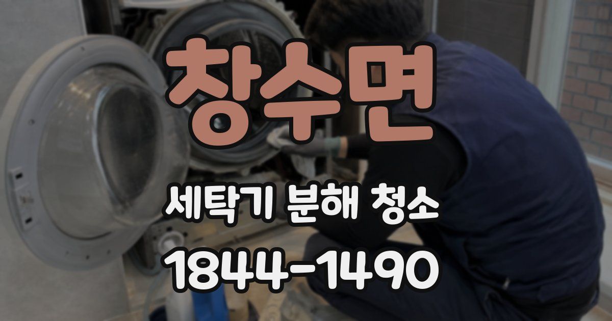 창수면 세탁기 분해 청소
