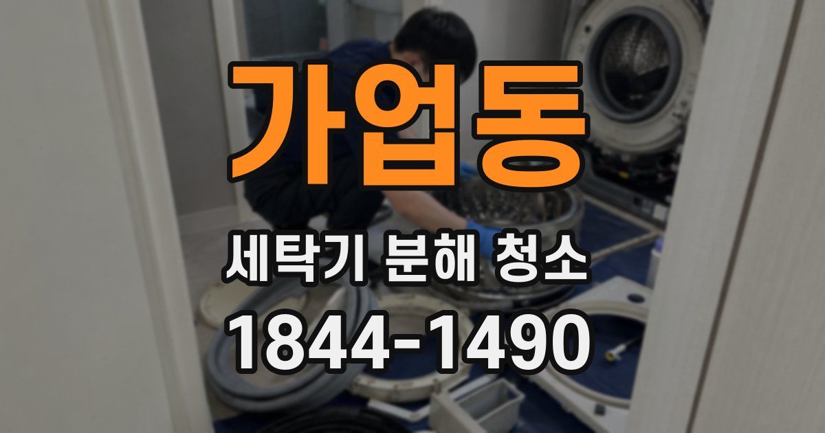 가업동 세탁기 분해 청소