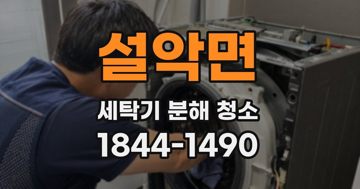 설악면 세탁기 분해 청소