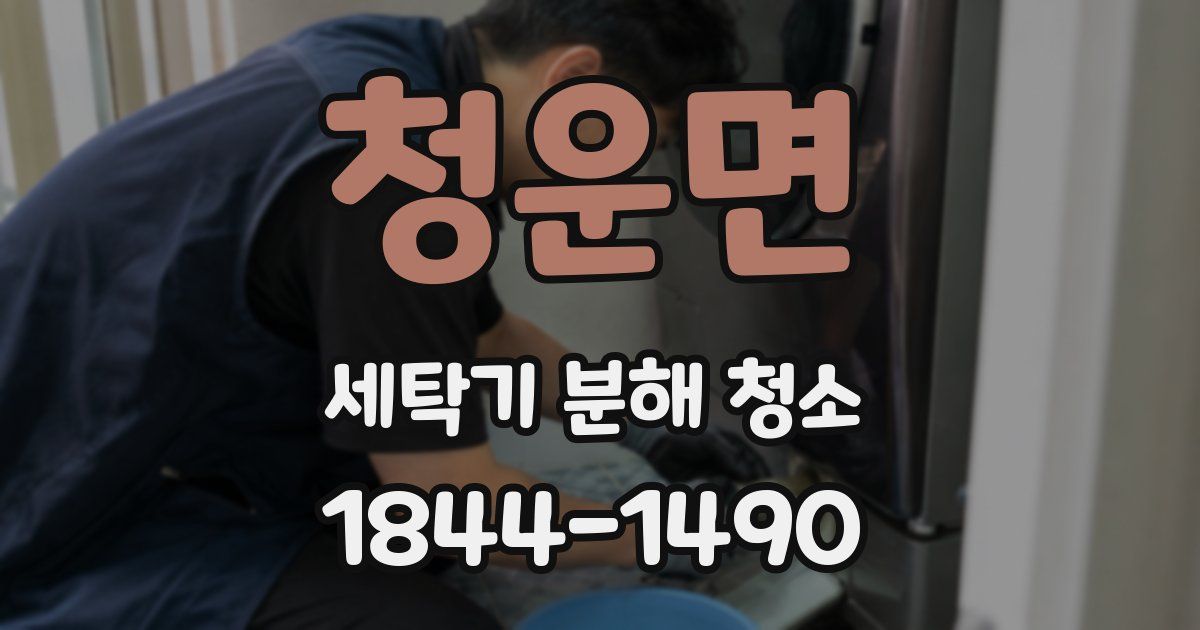청운면 세탁기 분해 청소