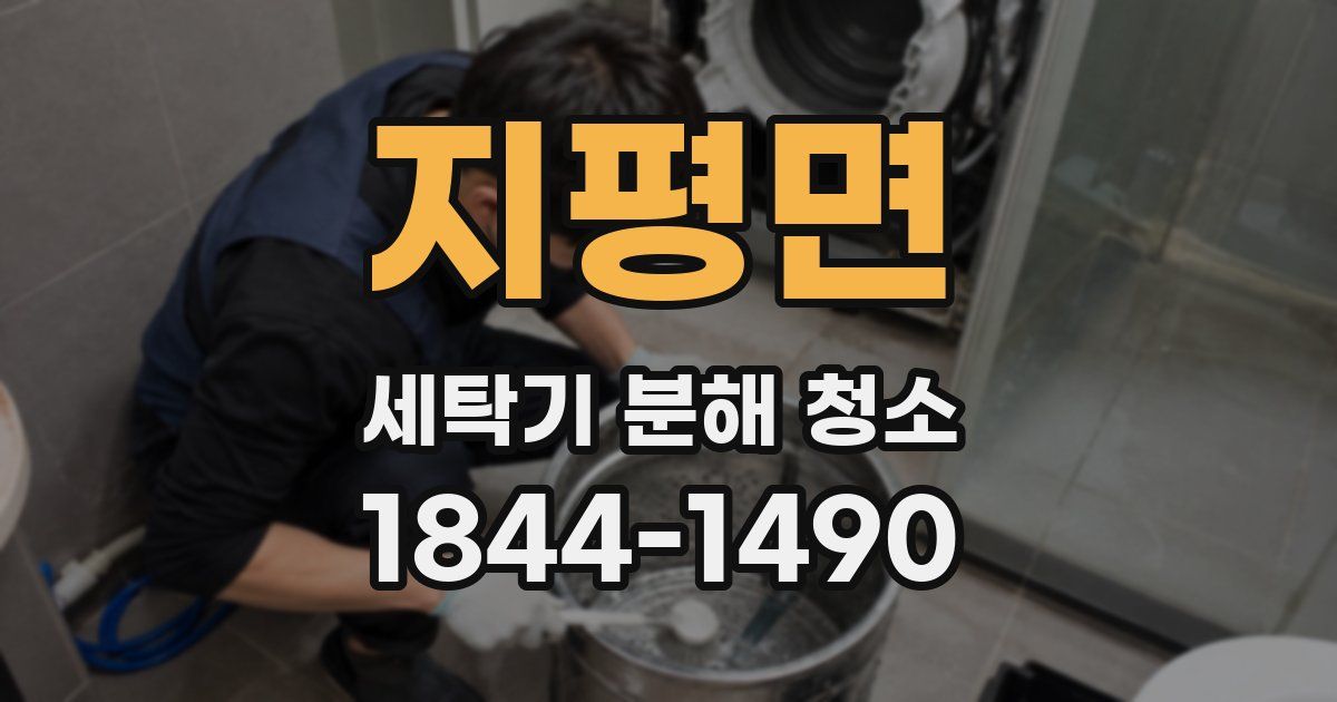 지평면 세탁기 분해 청소