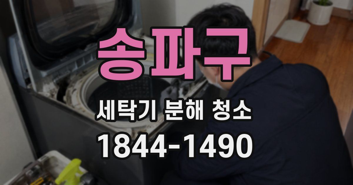 송파구 세탁기 분해 청소