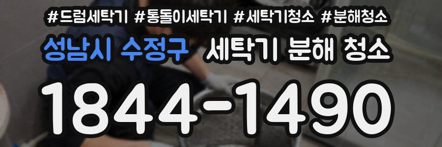 성남시 수정구 세탁기 분해 청소
