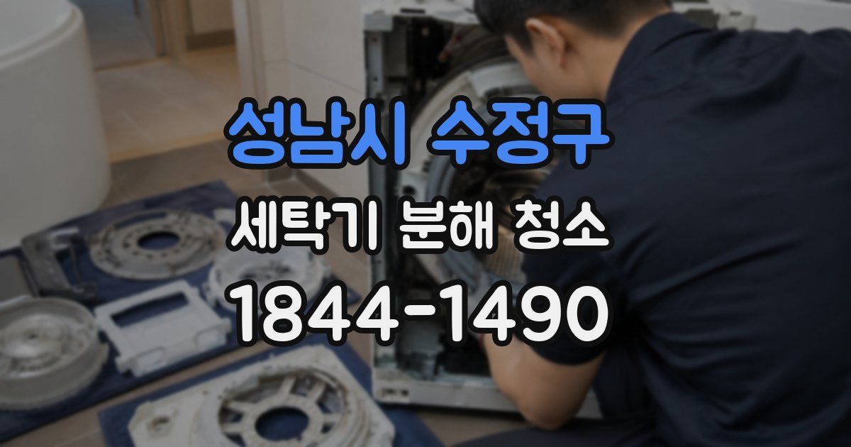 성남시 수정구 세탁기 분해 청소