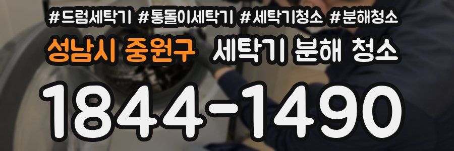 성남시 중원구 세탁기 분해 청소