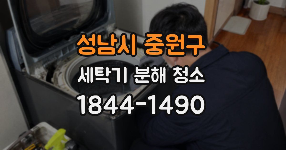성남시 중원구 세탁기 분해 청소