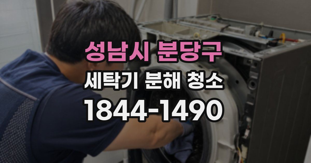 성남시 분당구 세탁기 분해 청소