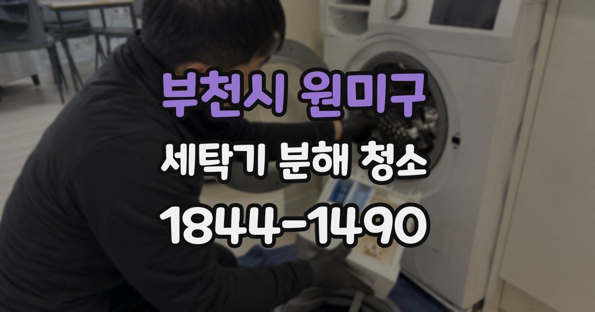 부천시 원미구 세탁기 분해 청소