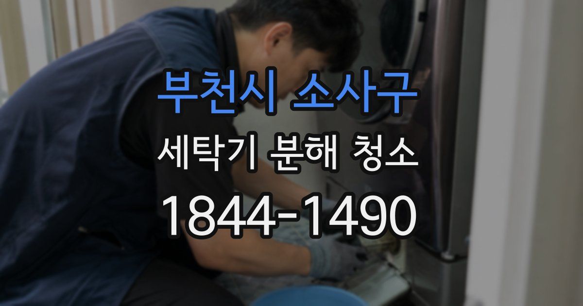 부천시 소사구 세탁기 분해 청소