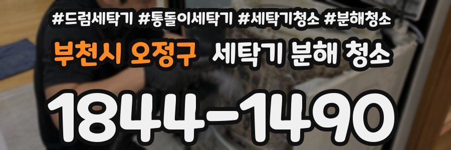 부천시 오정구 세탁기 분해 청소
