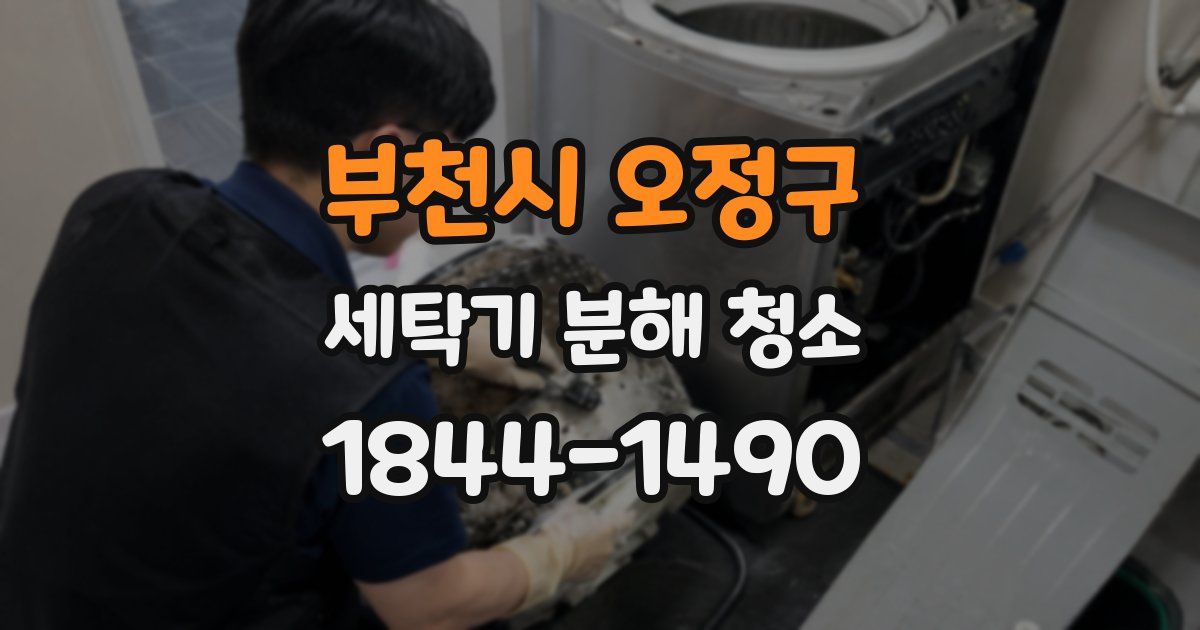 부천시 오정구 세탁기 분해 청소