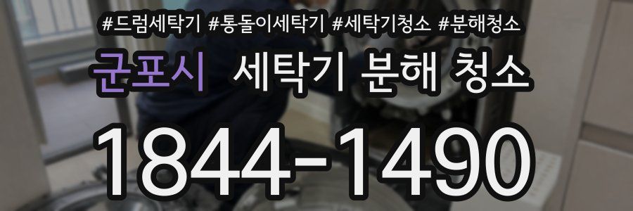 군포시 세탁기 분해 청소