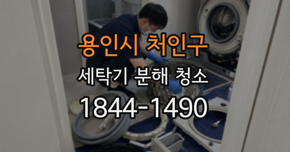 용인시 처인구 세탁기 분해 청소