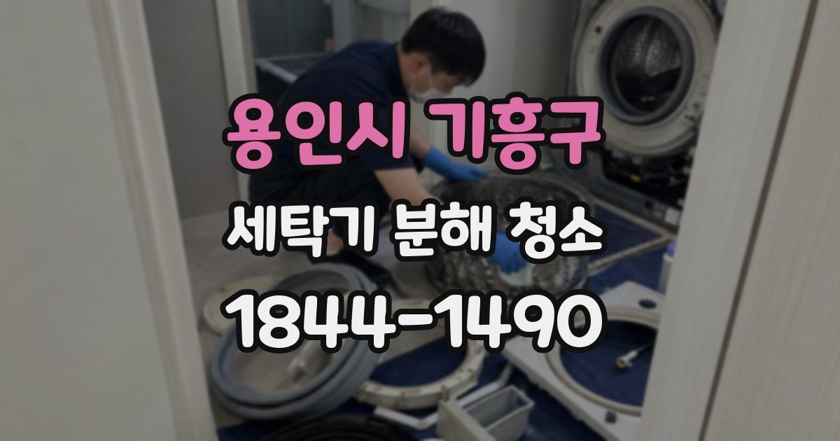 용인시 기흥구 세탁기 분해 청소