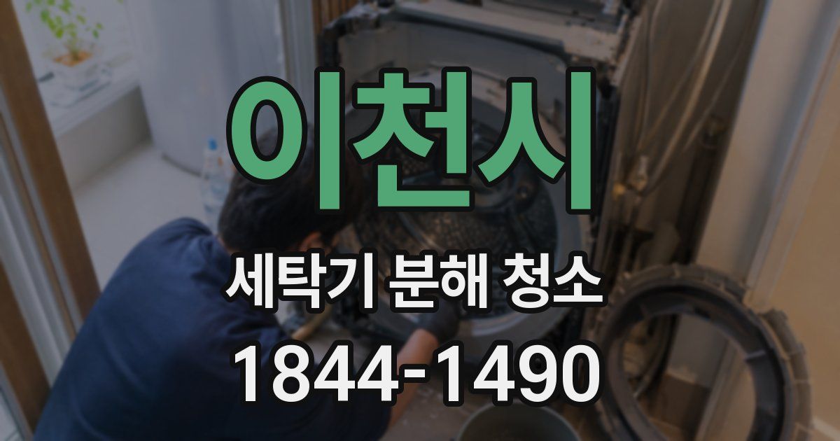 이천시 세탁기 분해 청소