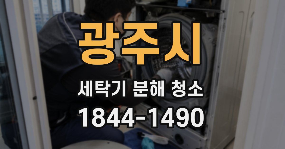 광주시 세탁기 분해 청소