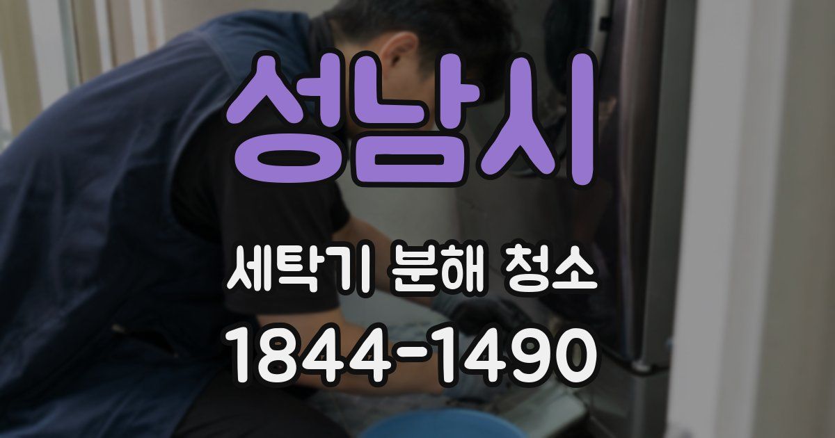 성남시 세탁기 분해 청소