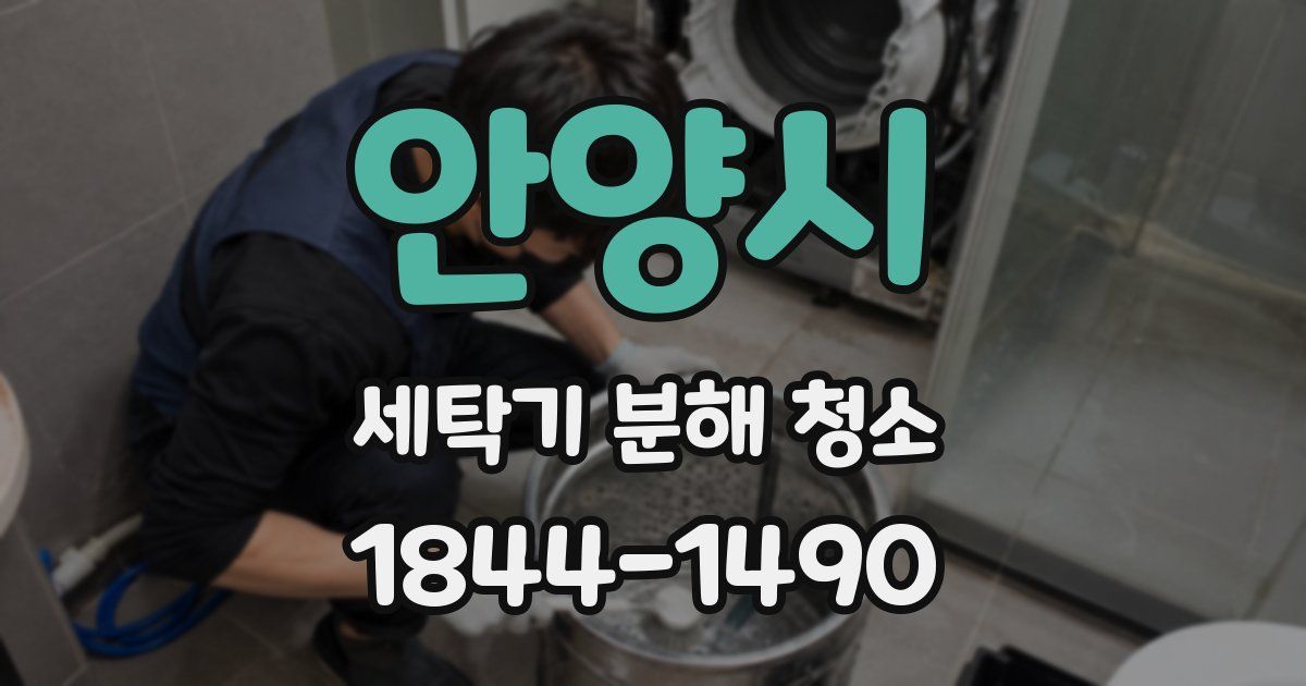 안양시 세탁기 분해 청소