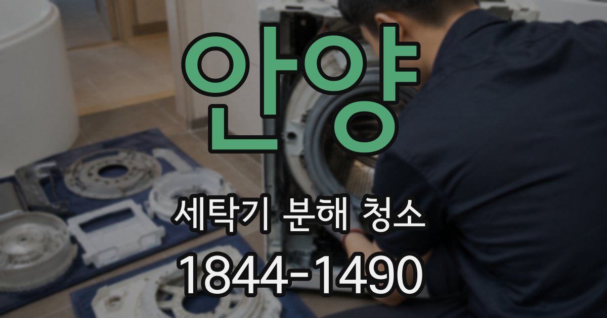 안양 세탁기 분해 청소