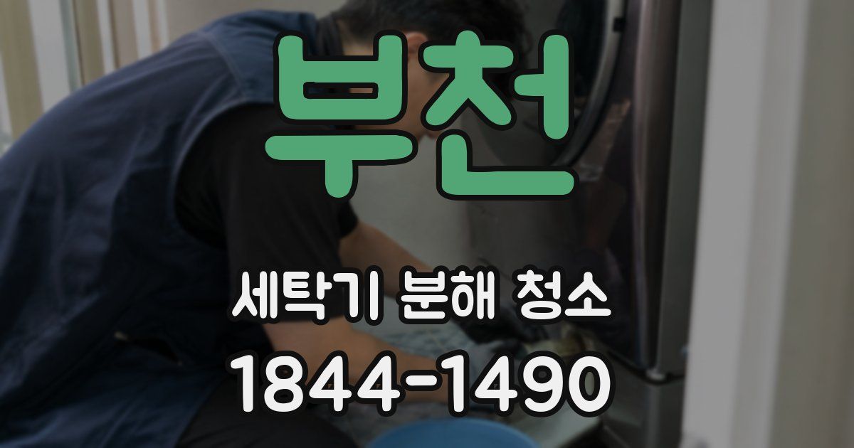부천 세탁기 분해 청소