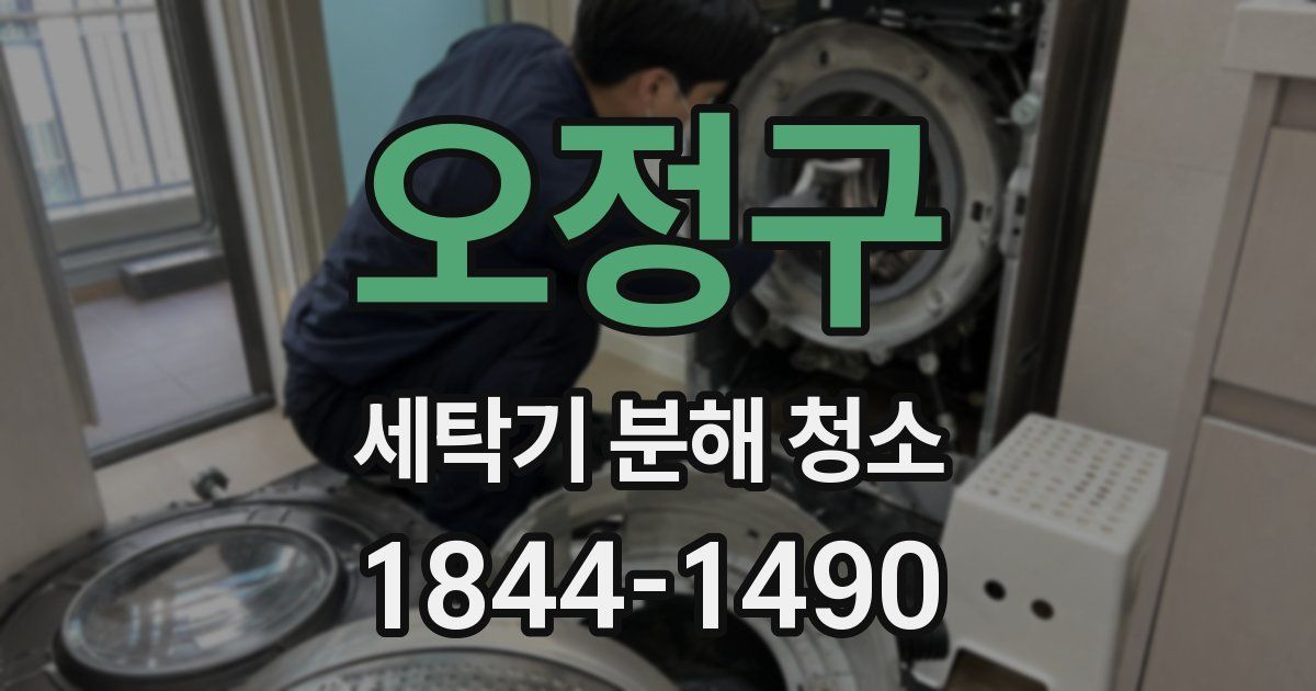 오정구 세탁기 분해 청소