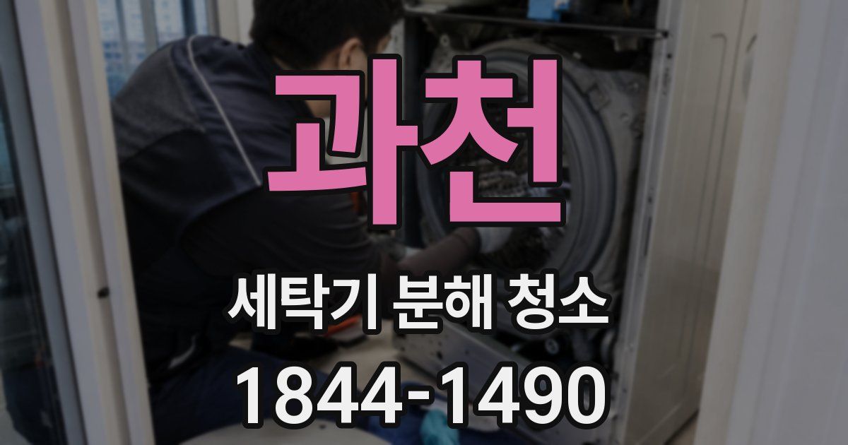 과천 세탁기 분해 청소