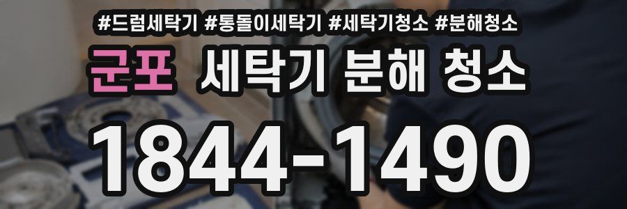 군포 세탁기 분해 청소