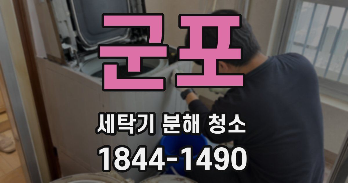 군포 세탁기 분해 청소