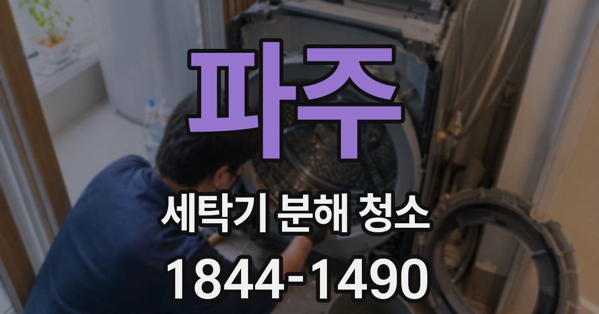 파주 세탁기 분해 청소