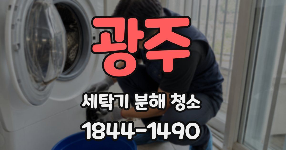 광주 세탁기 분해 청소