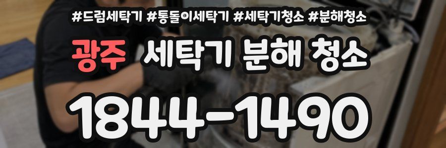 광주 세탁기 분해 청소