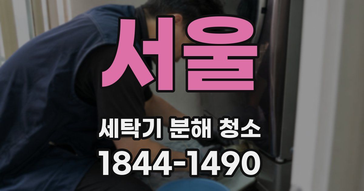 서울 세탁기 분해 청소