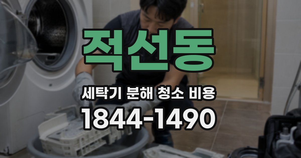 적선동 세탁기 분해 청소 비용