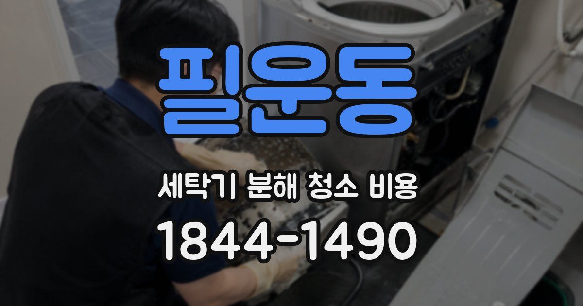 필운동 세탁기 분해 청소 비용