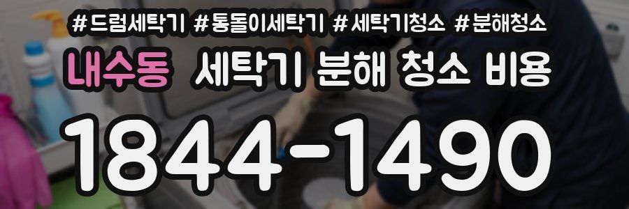 내수동 세탁기 분해 청소 비용