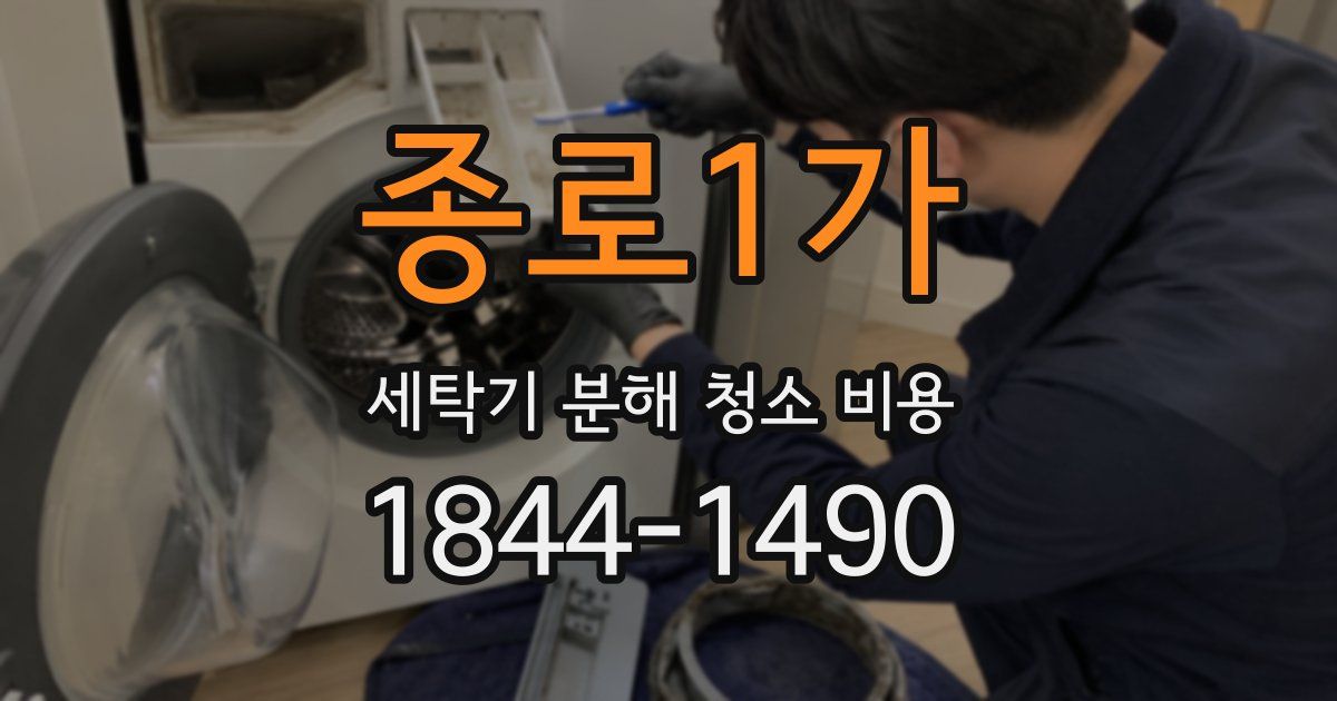 종로1가 세탁기 분해 청소 비용