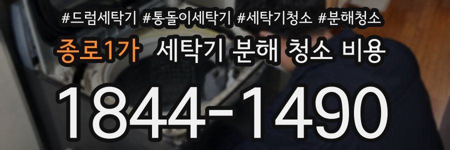 종로1가 세탁기 분해 청소 비용