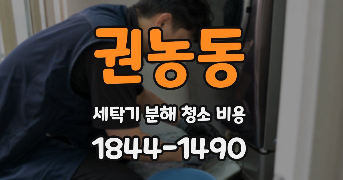 권농동 세탁기 분해 청소 비용