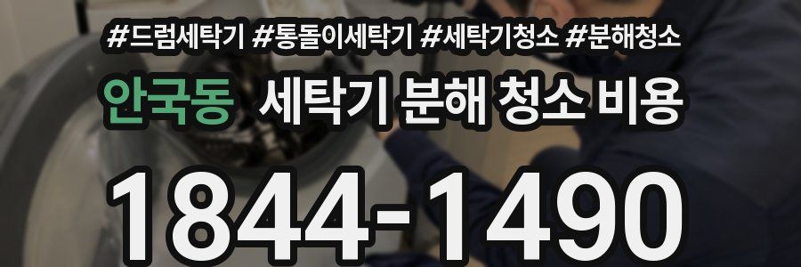 안국동 세탁기 분해 청소 비용