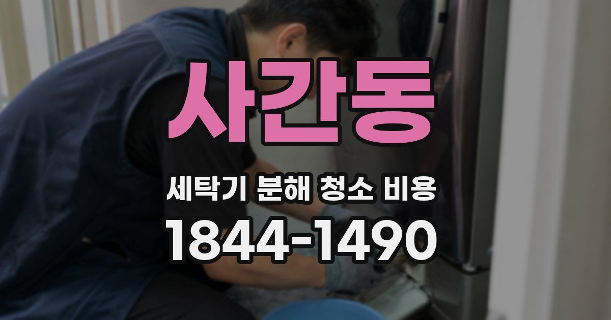 사간동 세탁기 분해 청소 비용