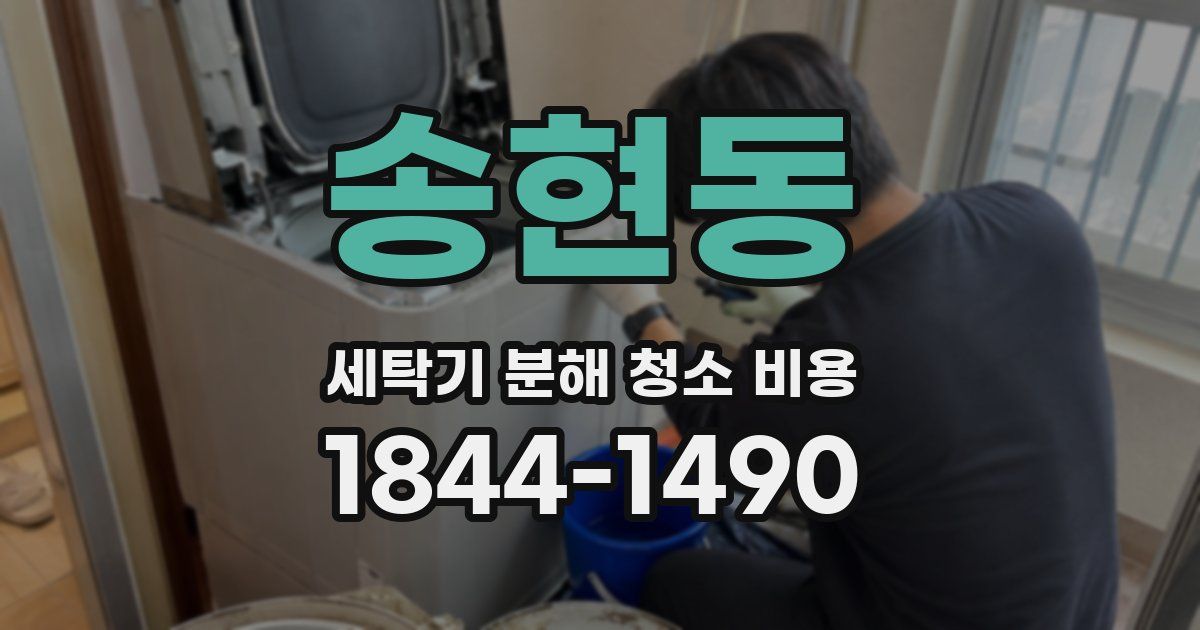 송현동 세탁기 분해 청소 비용